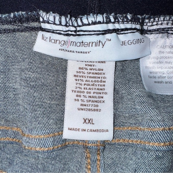 Liz Lange Maternity Jean Jeggings Womens SZ 38 X 28 Dark Blue Straight Leg - Picture 5 of 7